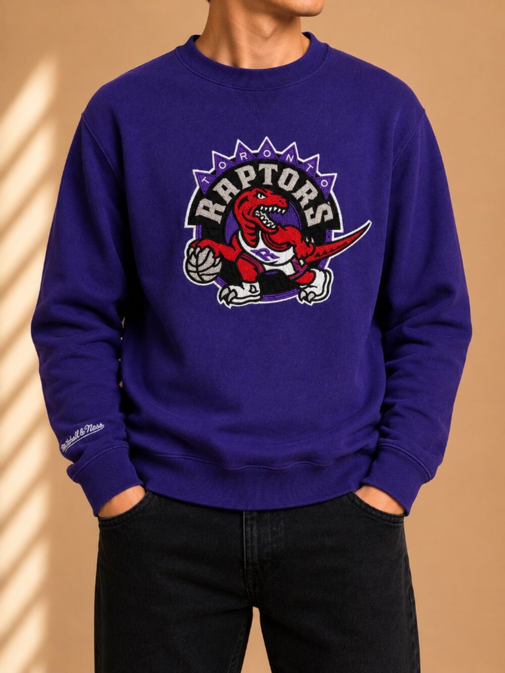 Mitchell & Ness Toronto Raptors Crewneck Sweatshirt Purple (Men’s S)